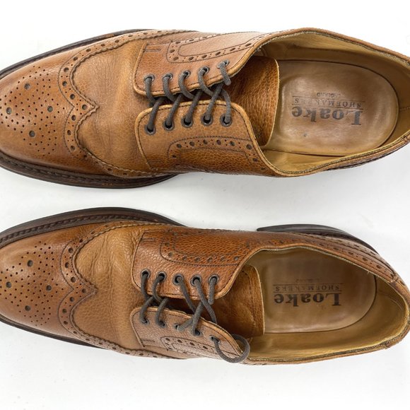 Loake Badminton 2 / Brown Leather Derby Brogue Shoes / Men\'s  US 9.5 / UK 8.5 main image 14